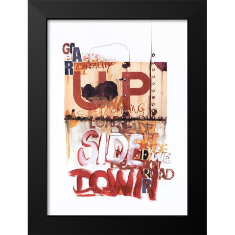 Up Side Down 1 Black Modern Wood Framed Art Print by Design Fabrikken