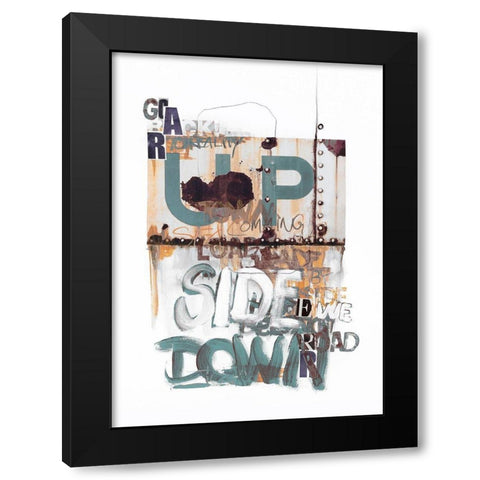 Up Side Down 2 Black Modern Wood Framed Art Print by Design Fabrikken