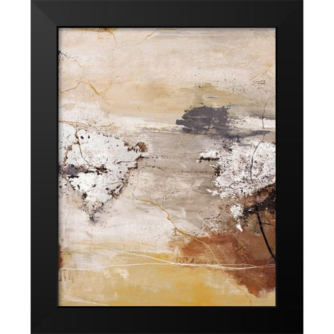 Silver Space Black Modern Wood Framed Art Print by Design Fabrikken