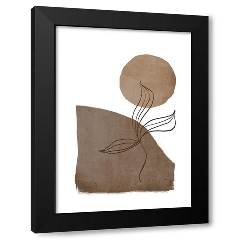 Simplicity 2 Black Modern Wood Framed Art Print with Double Matting by Design Fabrikken