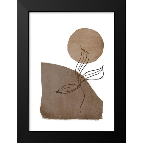 Simplicity 2 Black Modern Wood Framed Art Print by Design Fabrikken