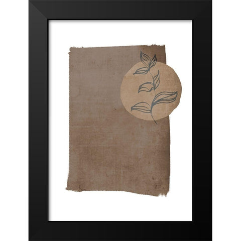 Simplicity 3 Black Modern Wood Framed Art Print by Design Fabrikken