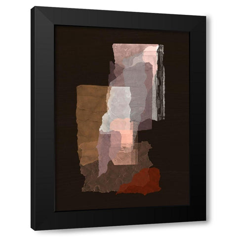 Torn 2 Black Modern Wood Framed Art Print with Double Matting by Design Fabrikken