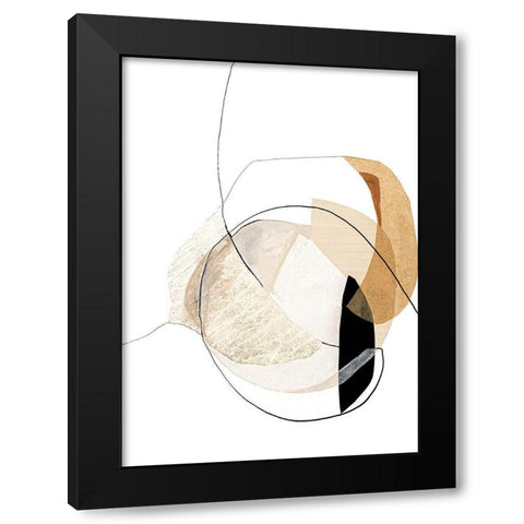 Graphical Shapes 4 Black Modern Wood Framed Art Print by Design Fabrikken