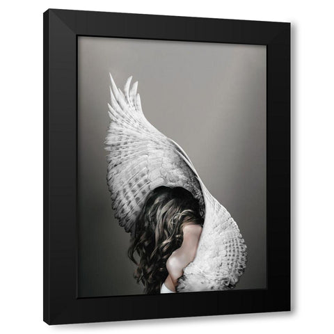 Nike Black Modern Wood Framed Art Print with Double Matting by Design Fabrikken