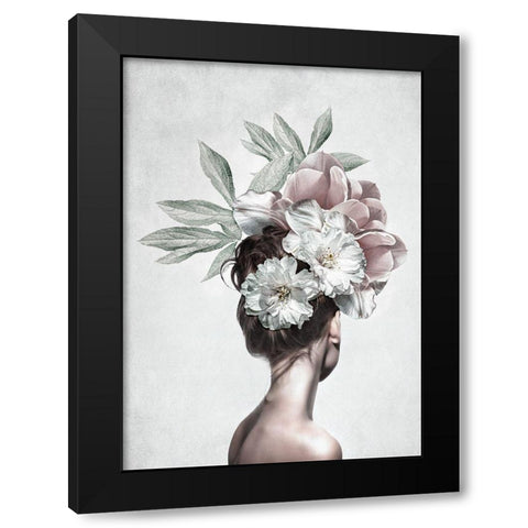 View Back Black Modern Wood Framed Art Print by Design Fabrikken