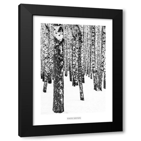 White Edition 1 Black Modern Wood Framed Art Print by Design Fabrikken