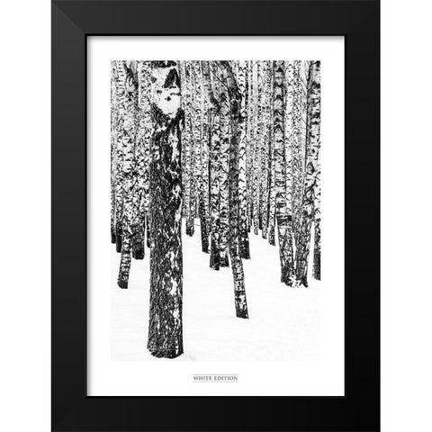White Edition 1 Black Modern Wood Framed Art Print by Design Fabrikken