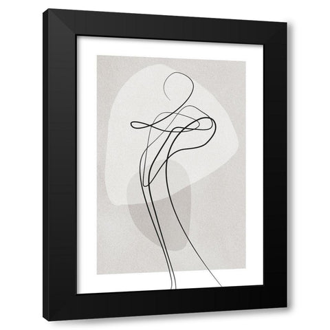 Shape of You 3 Black Modern Wood Framed Art Print with Double Matting by Design Fabrikken
