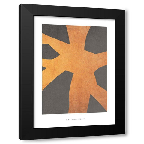 Art Simplicity 2 Black Modern Wood Framed Art Print by Design Fabrikken