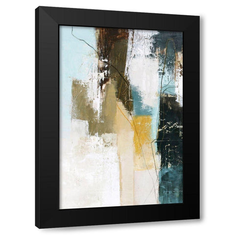 Mingle 2 Black Modern Wood Framed Art Print by Design Fabrikken