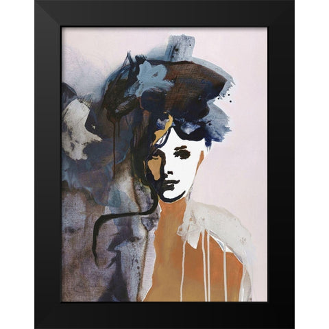 Colorful Life 1 Black Modern Wood Framed Art Print by Design Fabrikken