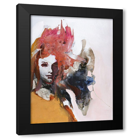 Colorful Life 2 Black Modern Wood Framed Art Print by Design Fabrikken