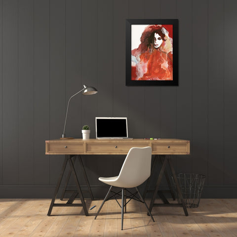 Colorful Life 3 Black Modern Wood Framed Art Print by Design Fabrikken