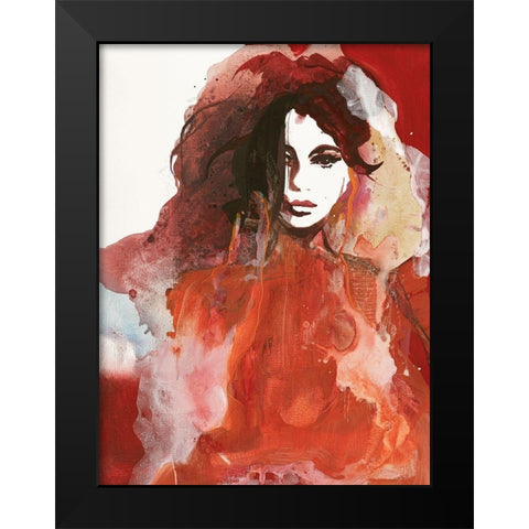 Colorful Life 3 Black Modern Wood Framed Art Print by Design Fabrikken