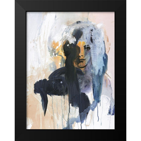 Colorful Life 4 Black Modern Wood Framed Art Print by Design Fabrikken