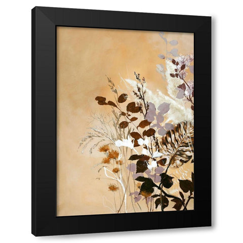 Light Leaves 6 Black Modern Wood Framed Art Print by Design Fabrikken