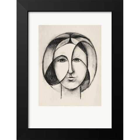 Lady Lay Black Modern Wood Framed Art Print by Design Fabrikken