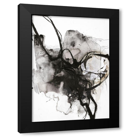 Sculpt Black Modern Wood Framed Art Print by Design Fabrikken