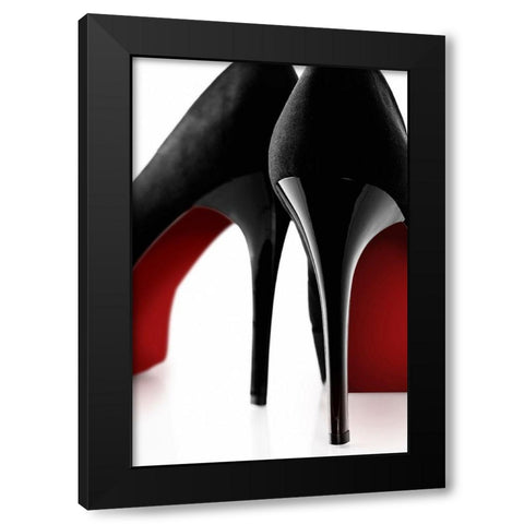 Fashion Red 1 Black Modern Wood Framed Art Print with Double Matting by Design Fabrikken