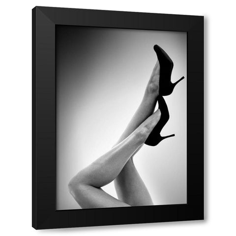Fashion Red 3 Black Modern Wood Framed Art Print by Design Fabrikken