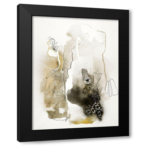 Aqua Sketch 1 Black Modern Wood Framed Art Print with Double Matting by Design Fabrikken