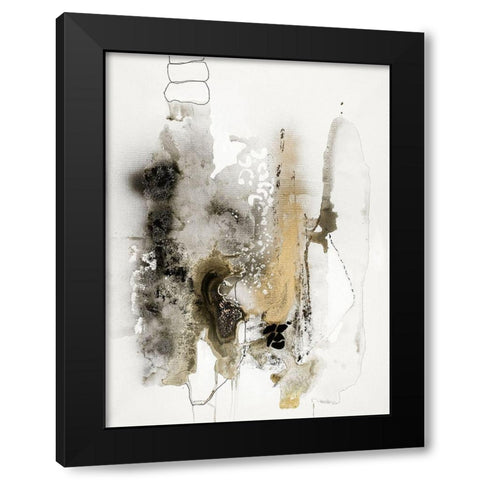 Aqua Sketch 2 Black Modern Wood Framed Art Print by Design Fabrikken