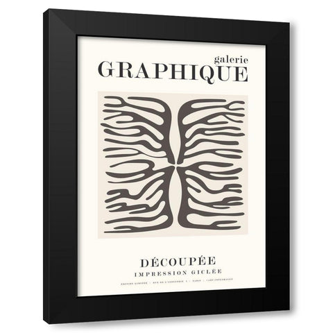 Graphique 10 Black Modern Wood Framed Art Print with Double Matting by Design Fabrikken