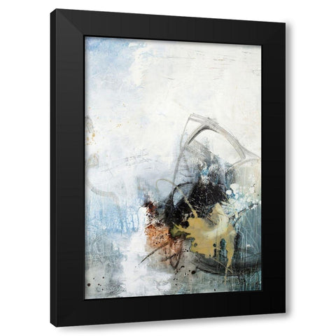 Implosion Black Modern Wood Framed Art Print with Double Matting by Design Fabrikken