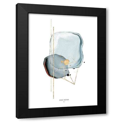 Gold Edition No 1 Black Modern Wood Framed Art Print by Design Fabrikken