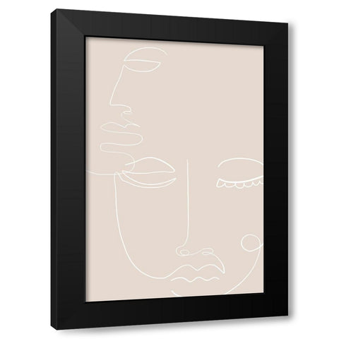 Moments 1 Black Modern Wood Framed Art Print by Design Fabrikken