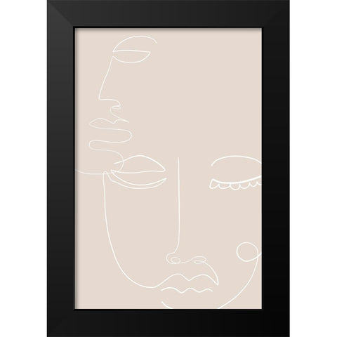 Moments 1 Black Modern Wood Framed Art Print by Design Fabrikken