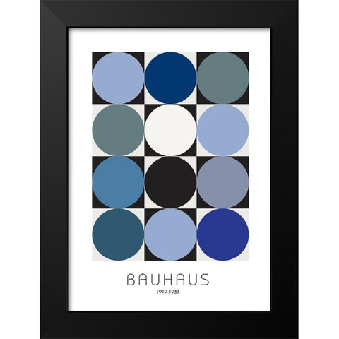 Bauhaus 6 Black Modern Wood Framed Art Print by Design Fabrikken