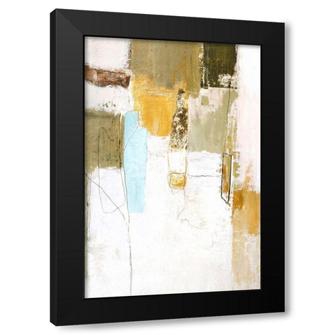 Mingle 3 Black Modern Wood Framed Art Print with Double Matting by Design Fabrikken