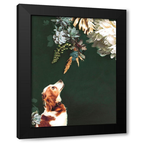 Pet Couture 1 Black Modern Wood Framed Art Print with Double Matting by Design Fabrikken