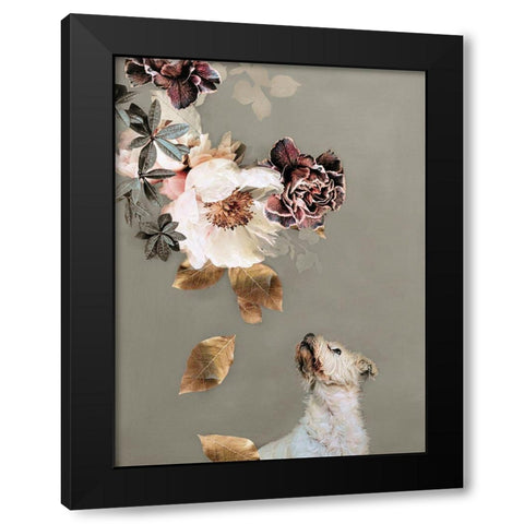 Pet Couture 2 Black Modern Wood Framed Art Print by Design Fabrikken