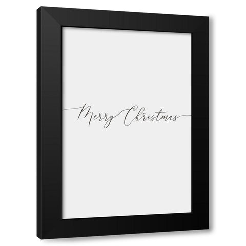 Merry Christmas 1 Black Modern Wood Framed Art Print with Double Matting by Design Fabrikken