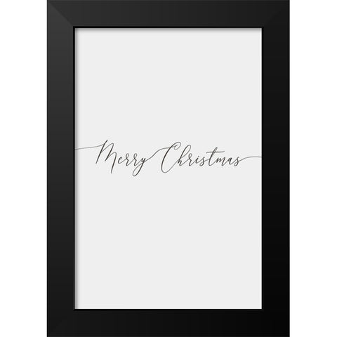 Merry Christmas 1 Black Modern Wood Framed Art Print by Design Fabrikken