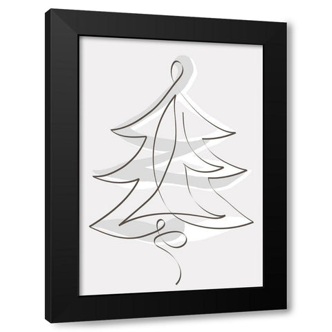 Merry Christmas 2 Black Modern Wood Framed Art Print by Design Fabrikken