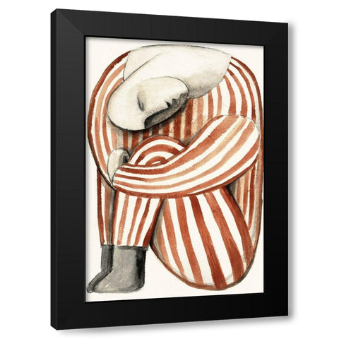 Unforgiven Black Modern Wood Framed Art Print by Design Fabrikken