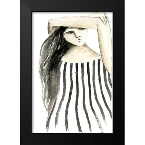 On A Mission Black Modern Wood Framed Art Print by Design Fabrikken