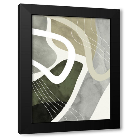 Acrobat 1 Black Modern Wood Framed Art Print by Design Fabrikken