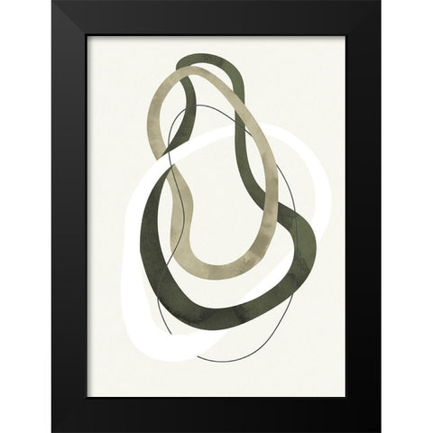 Acrobat 2 Black Modern Wood Framed Art Print by Design Fabrikken