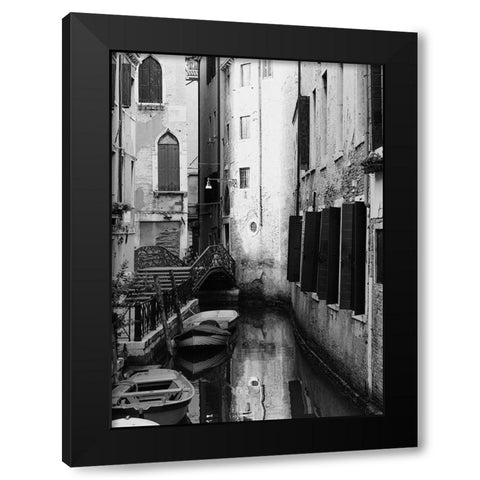 In Venice Black Modern Wood Framed Art Print with Double Matting by Design Fabrikken