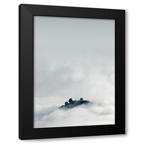 Lost in Mist Black Modern Wood Framed Art Print with Double Matting by Design Fabrikken