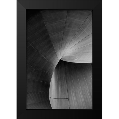 Architecture Black Modern Wood Framed Art Print by Design Fabrikken