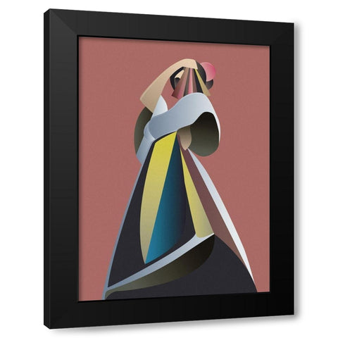 Off Chart 1 Black Modern Wood Framed Art Print with Double Matting by Design Fabrikken