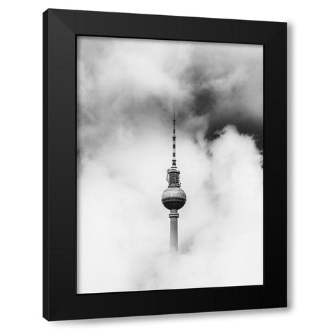 Polaroid Black Modern Wood Framed Art Print by Design Fabrikken