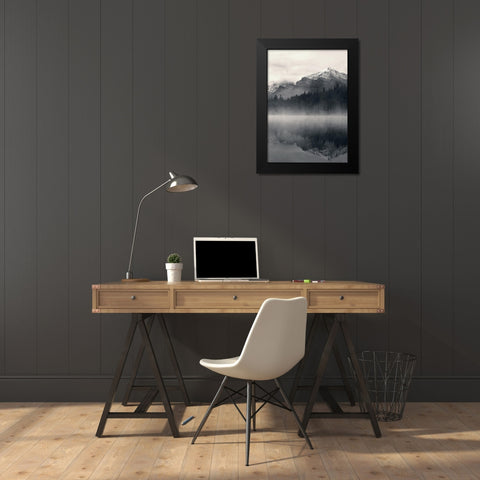 The Great Escape Black Modern Wood Framed Art Print by Design Fabrikken