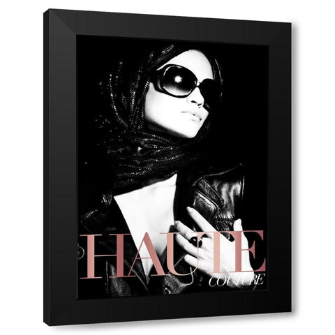 Couture 1 Black Modern Wood Framed Art Print with Double Matting by Design Fabrikken